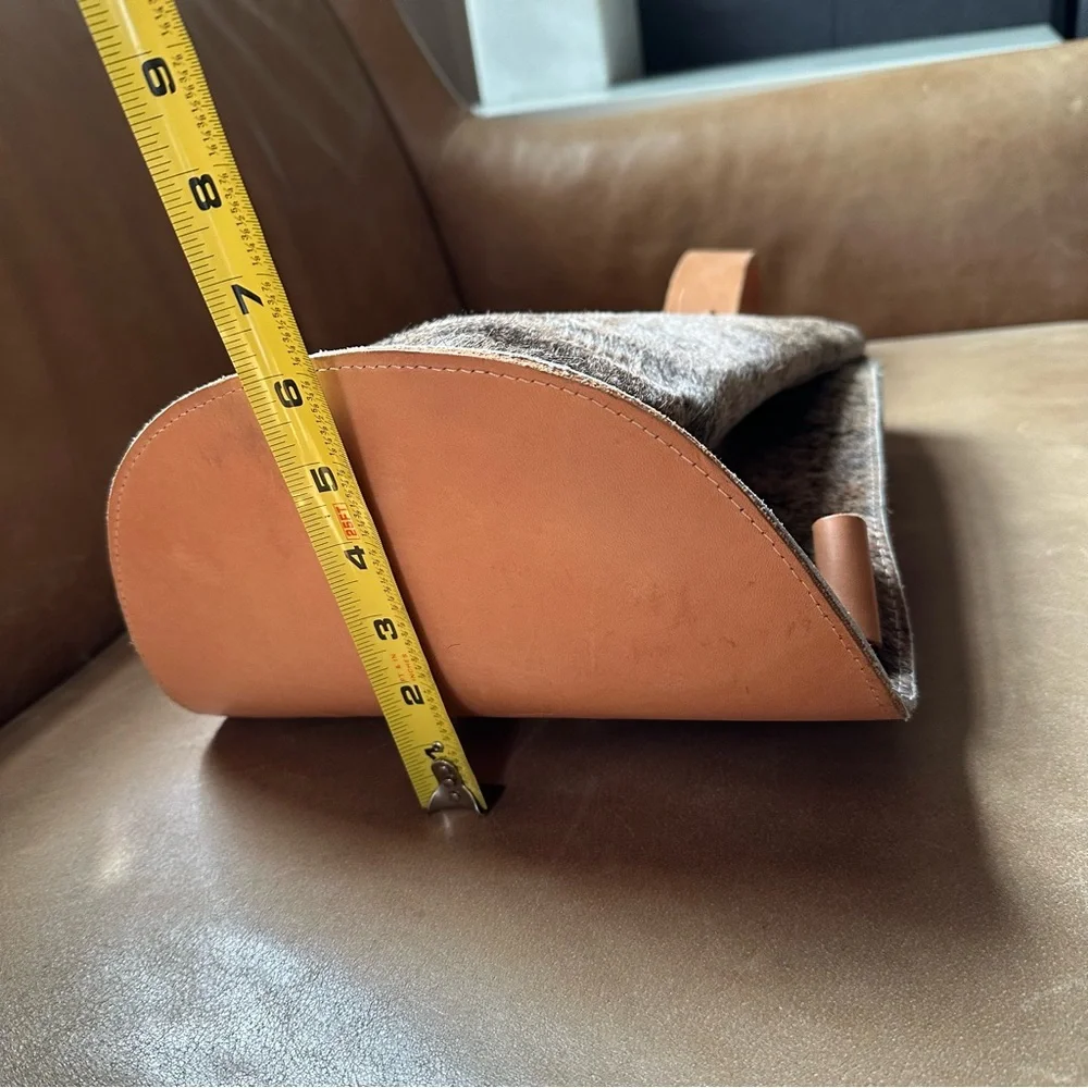 Redondo Frydman calf hair tan leather sling backpack bucket bag shoulder - Picture 13 of 17